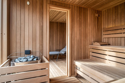 Krásná finská sauna s výhledem