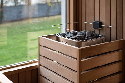 Krásná finská sauna s výhledem