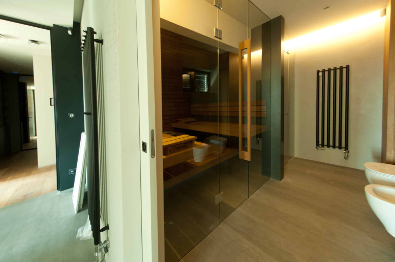 Designová sauna z thermoosikových latí
